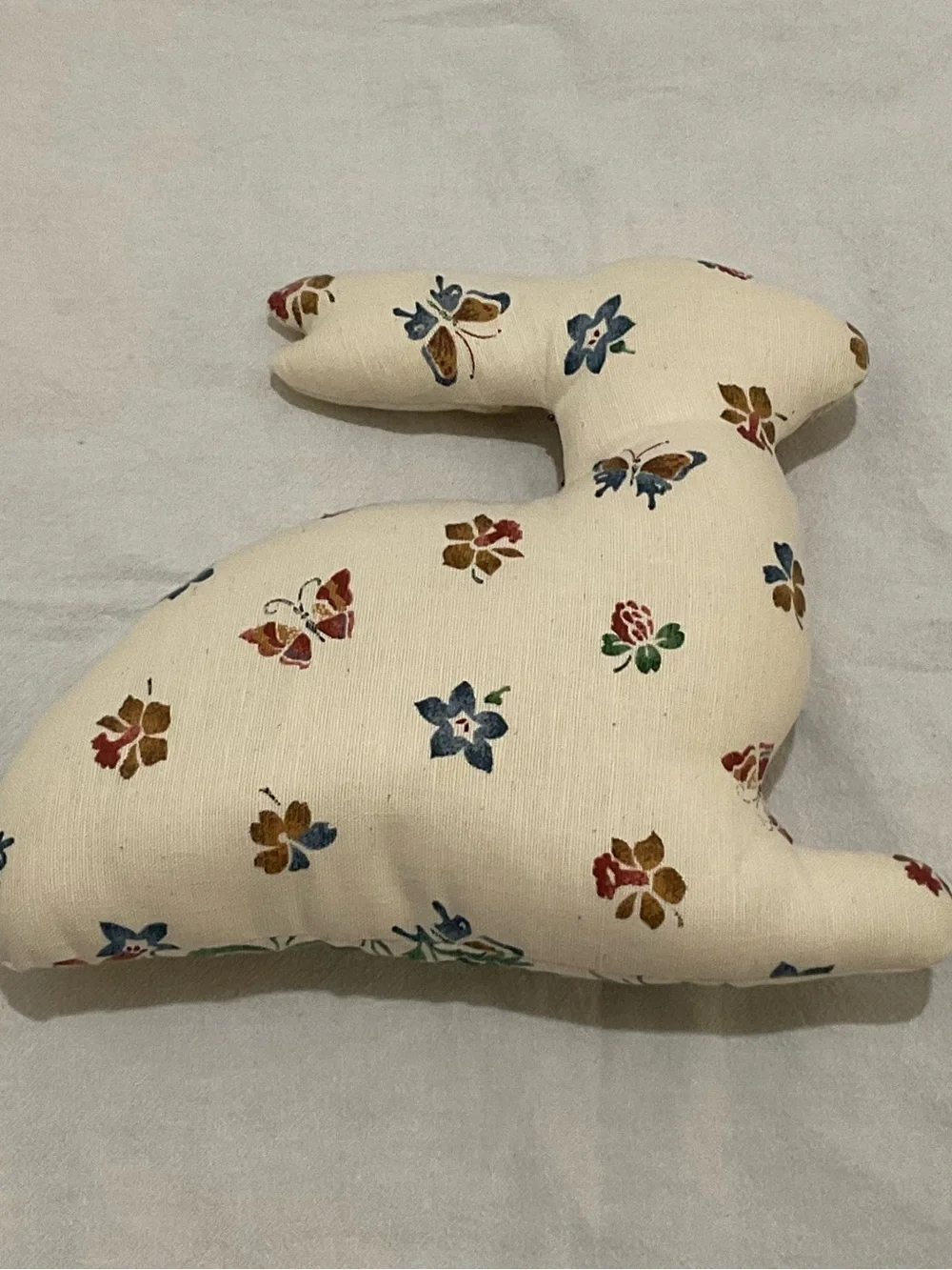 Folk Art Cat Rabbit Pillows Stuffed Bead Embellished Farmhouse Scandinavian Boho